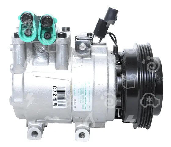 kompresor HCC HS15, řemenice 127 mm - PV4, 12V, OEM 97701-2C100